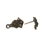 Base Brinco Trabalhado 15mm Ouro Velho – 1 Par