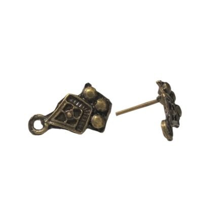 Base Brinco Trabalhado 15mm Ouro Velho – 1 Par