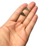 Base Brinco Trabalhado 15mm Ouro Velho – 1 Par - Imagem 2