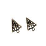 Base Brinco Triangulo 14mm Ouro Velho – 3 Pares - Imagem 4