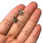 Base Brinco Triangulo 14mm Ouro Velho – 3 Pares - Imagem 3