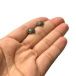 Base Brinco Redondo Trabalhado 10mm Ouro Velho - 3 Pares - Imagem 4