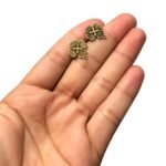 Base Brinco Triangulo 10mm Ouro Velho – 3 Pares - Imagem 2