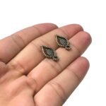 Base Brinco Gota 18mm Ouro Velho - 4 Pares - Imagem 3