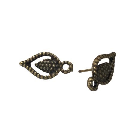 Base Brinco Gota 18mm Ouro Velho - 4 Pares