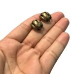 Base Brinco Curvado 17mm  Ouro Velho - 1 Par - Imagem 4