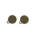 Base Brinco Redondo 8mm Ouro Velho - 5 Pares - Imagem 4