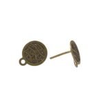 Base Brinco Redondo 8mm Ouro Velho - 5 Pares
