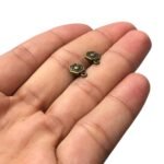 Base Brinco Sextavado 10mm Ouro Velho - 4 Pares - Imagem 2