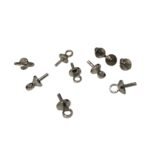 Terminal Chupeta 4mm Latão Níquel - 10 Unds
