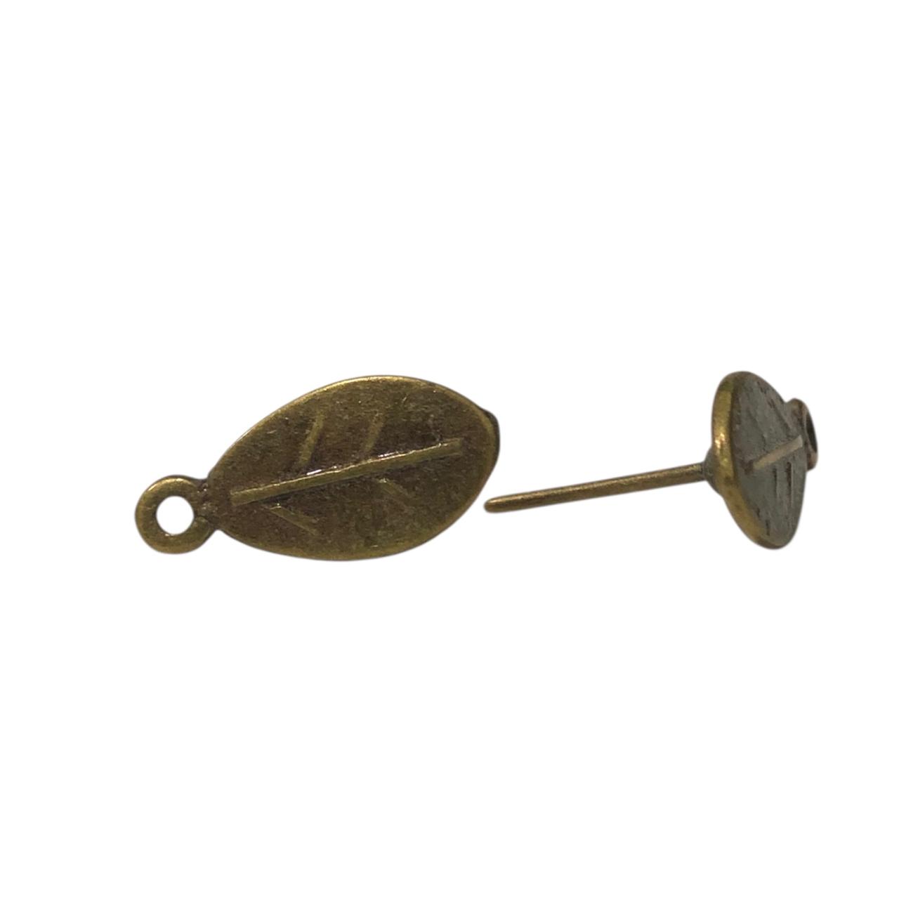 WhatsApp Image 2026-06-23 at 09.31.06 (15) Base Brinco Folha 14mm Ouro Velho - 3 Pares - Imagem 1
