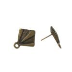 Base Brinco Trabalhado 17mm Ouro Velho - 2 Pares