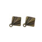 Base Brinco Trabalhado 17mm Ouro Velho - 2 Pares - Imagem 4