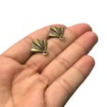 Base Brinco Trabalhado 17mm Ouro Velho - 2 Pares - Imagem 2