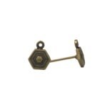 Base Brinco Sextavado 10mm Ouro Velho - 4 Pares