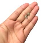 Base Brinco Sextavado 10mm Ouro Velho - 4 Pares - Imagem 3