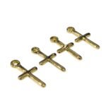 Pingente Cruz Lisa 14mm Dourado Exclusivo - 1 Und - Imagem 3