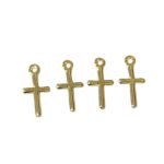 Pingente Cruz Lisa 14mm Dourado Exclusivo - 1 Und