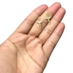 Pingente Cruz C/Argola Trabalhado 18mm Dourado Exclusivo - 1 Und - Imagem 2