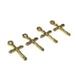 Pingente Cruz Trabalhado 12mm Dourado Exclusivo - 1 Und - Imagem 3