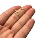 Pingente Cruz Trabalhado 12mm Dourado Exclusivo - 1 Und - Imagem 4