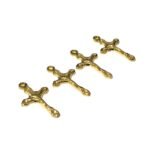 Pingente Cruz Trabalhado 17mm Dourado Exclusivo - 1 Und - Imagem 3