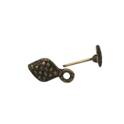 Base Brinco Losango 14mm Ouro Velho - 5 Pares