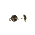 Base Brinco Redondo 13mm Ouro Velho - 1 Und