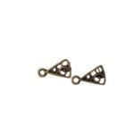 Base Brinco Triangular 14mm Ouro Velho - 5 Pares - Imagem 4