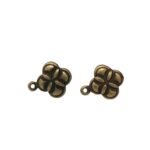 Base Brinco Flor 13mm Ouro Velho - 3 Pares - Imagem 3