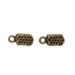 Base Brinco Retangular P/Strass 14mm Ouro Velho - Imagem 3