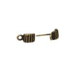 Base Brinco Redondo 7mm Ouro Velho - 5 Pares