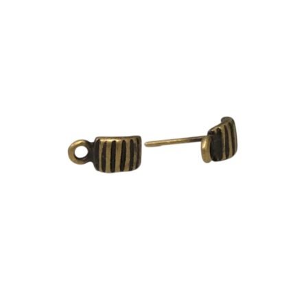 Base Brinco Redondo 7mm Ouro Velho - 5 Pares