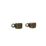 Base Brinco Redondo 7mm Ouro Velho - 5 Pares - Imagem 3