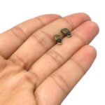 Base Brinco Redondo 7mm Ouro Velho - 5 Pares - Imagem 4