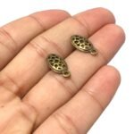 Base Brinco Oval 16mm Ouro Velho - 2 Pares - Imagem 4