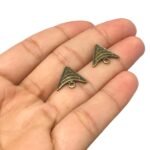 Base Brinco Trabalhado 14mm Ouro Velho - 1 Par - Imagem 4