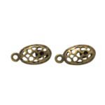 Base Brinco Oval 16mm Ouro Velho - 2 Pares - Imagem 3
