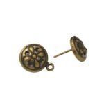 Base Brinco Redondo Trabalhado 10mm Ouro Velho – 3 Pares