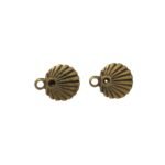 Base Brinco Concha P/Strass 13mm Ouro Velho - 2 Pares - Imagem 3