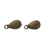 Base Brinco Gota 13mm Ouro Velho - 4 Pares - Imagem 3
