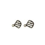 Base Brinco Vazado Trabalhado 16mm Ouro Velho - 4 Pares - Imagem 3
