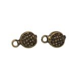 Base Brinco Redondo 7mm Ouro Velho - 5 Pares - Imagem 3