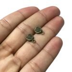 Base Brinco Redondo 7mm Ouro Velho - 5 Pares - Imagem 4