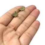 Base Brinco Trabalhado 12mm Ouro Velho - 3 Pares - Imagem 4