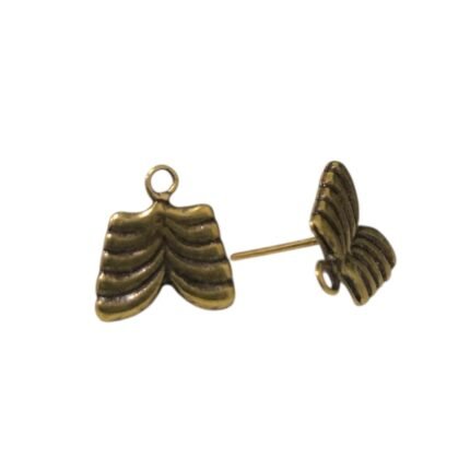 Base Brinco Trabalhado 12mm Ouro Velho - 3 Pares