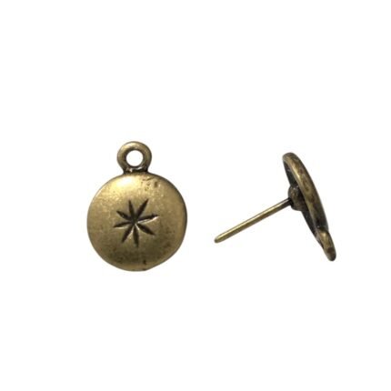 Base Brinco Redondo 10mm Ouro Velho - 3 Pares