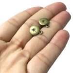 Base Brinco Redondo 10mm Ouro Velho - 3 Pares - Imagem 4
