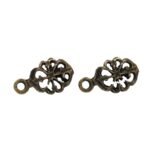 Base Brinco Trabalhado 17mm Ouro Velho - 4 Pares - Imagem 3