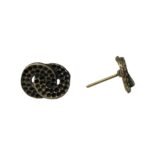 Base Brinco P/Strass 15mm Ouro Velho - 1 Par